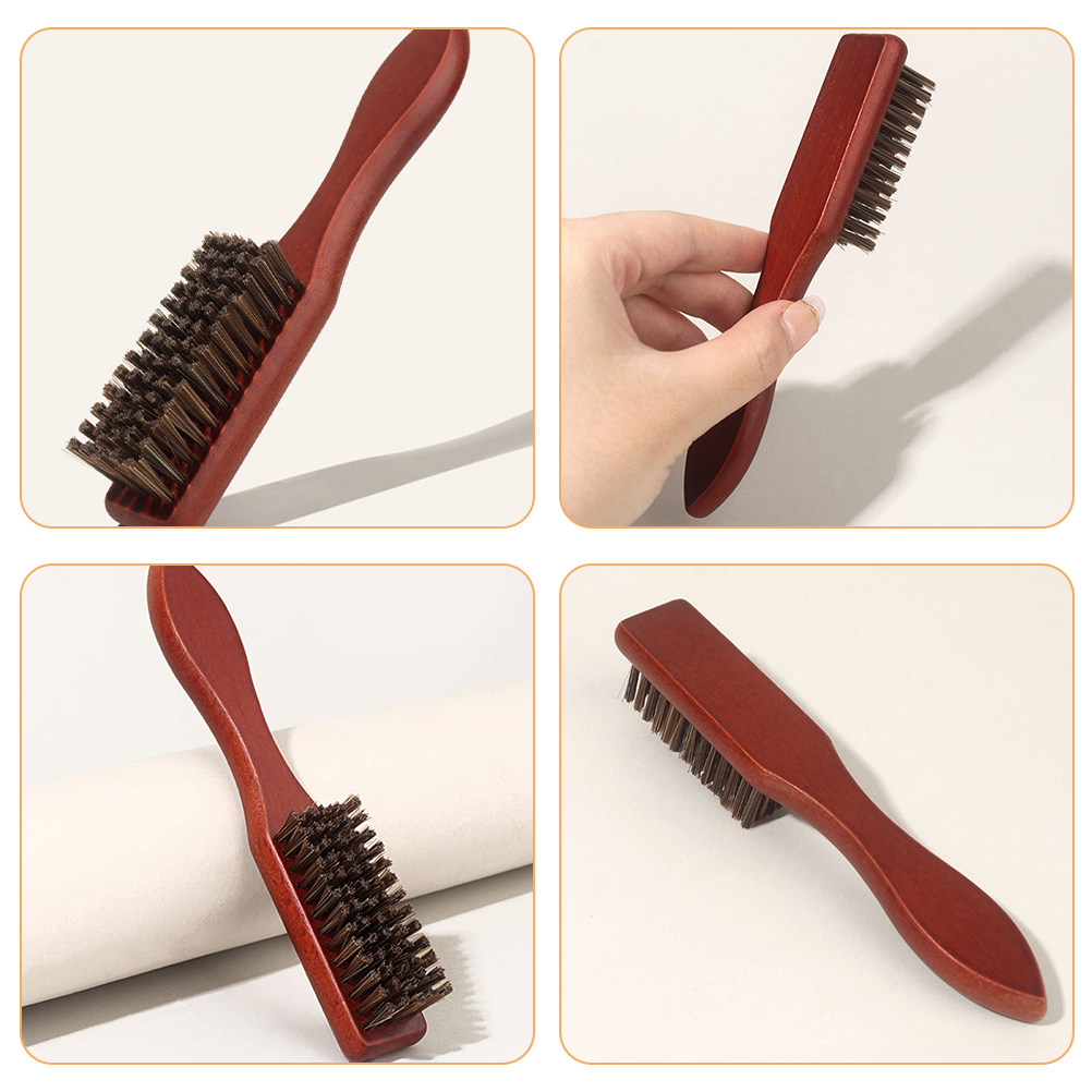 2Pcs Beard Grooming Brush Wood - Brush Bristle Set ulasan dan harga